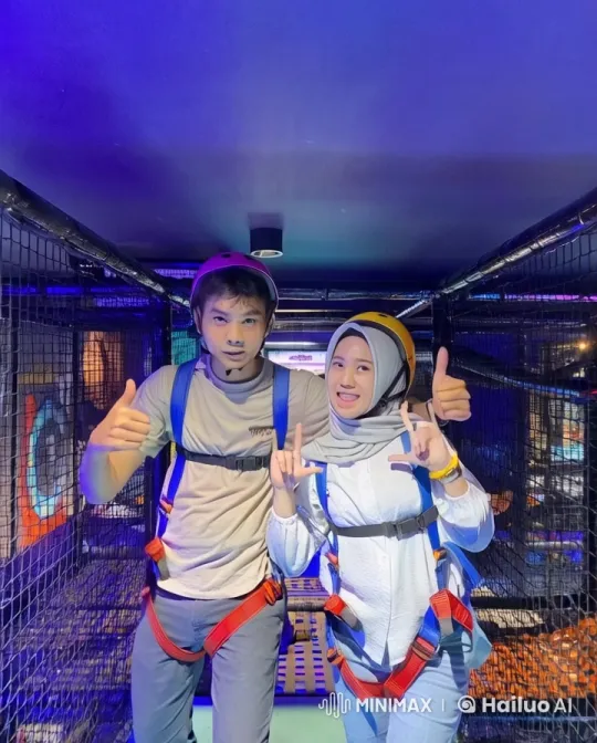 Playful Kungfu Duo in Colorful Wire Mesh Enclosure – AI Generated Video | Hailuo AI