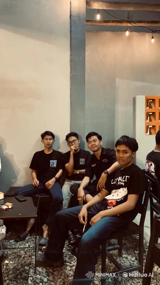Friends Practice Martial Arts Under Lightbulbs – AI Generated Video | Hailuo AI