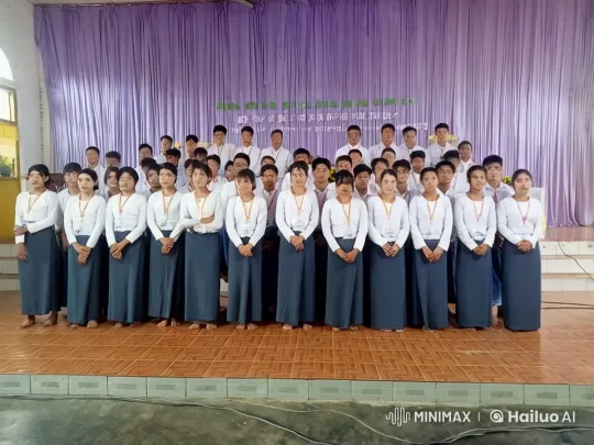 Uniformed Students Practicing Kung Fu on Stage – AI Generated Video | Hailuo AI