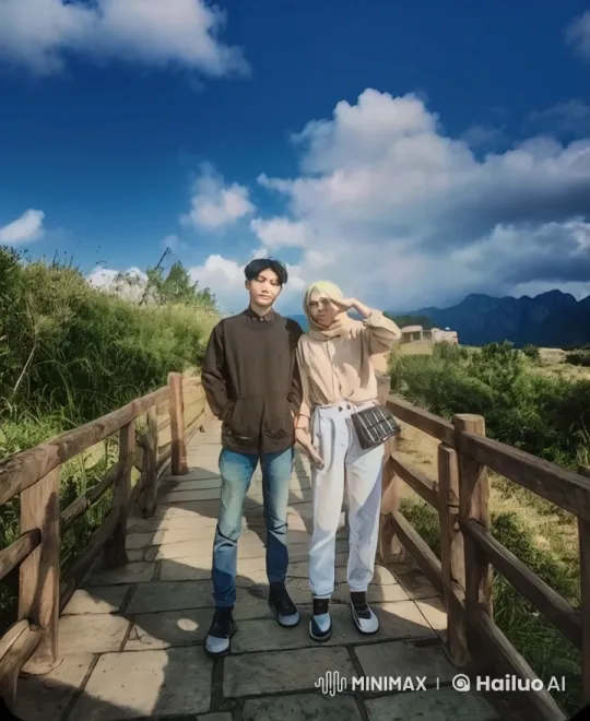 Kungfu Fight on Wooden Bridge Amidst Nature – AI Generated Video | Hailuo AI