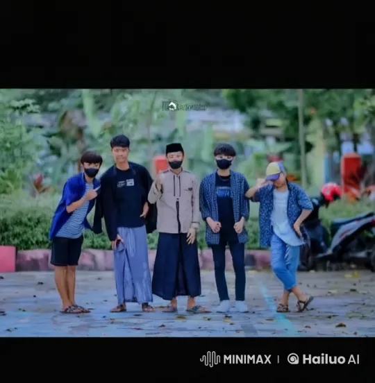 Five Men Demonstrate Playful Kung Fu in Park Setting – AI Generated Video | Hailuo AI