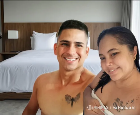 Affectionate Embrace and Kiss in a Cozy Hotel Room – AI Generated Video | Hailuo AI