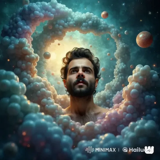 Cosmic Dance: Enchanted Figures in Ethereal Clouds – AI Generated Video | Hailuo AI