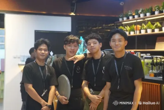 Kungfu Masters Showcase Skills in Cozy Cafe Setting – AI Generated Video | Hailuo AI