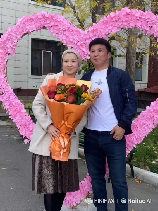 Couple Engages in Energetic Kung Fu Fight in Pink Flower Garden – AI Generated Video | Hailuo AI
