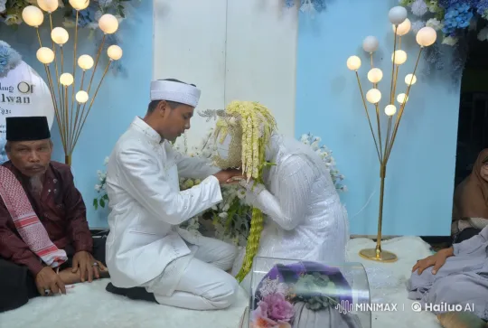 Traditional Wedding Ceremony with Swaying Couple and Floral Decor – AI Generated Video | Hailuo AI