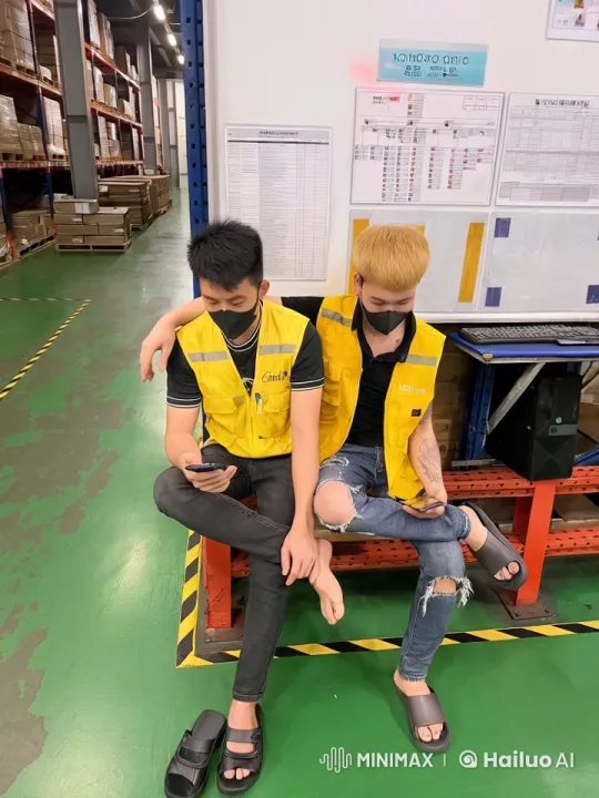 Warehouse Workers Engage in Friendly Martial Arts Sparring – AI Generated Video | Hailuo AI