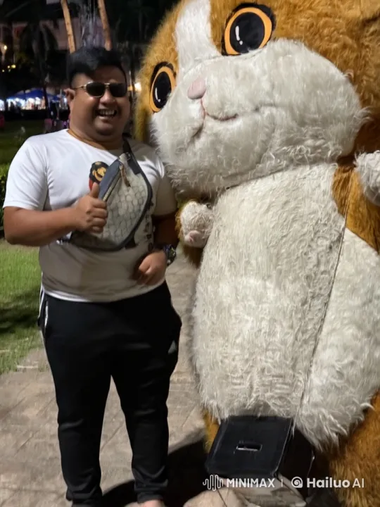 Mascot and Person Engage in Whimsical Martial Arts Display – AI Generated Video | Hailuo AI