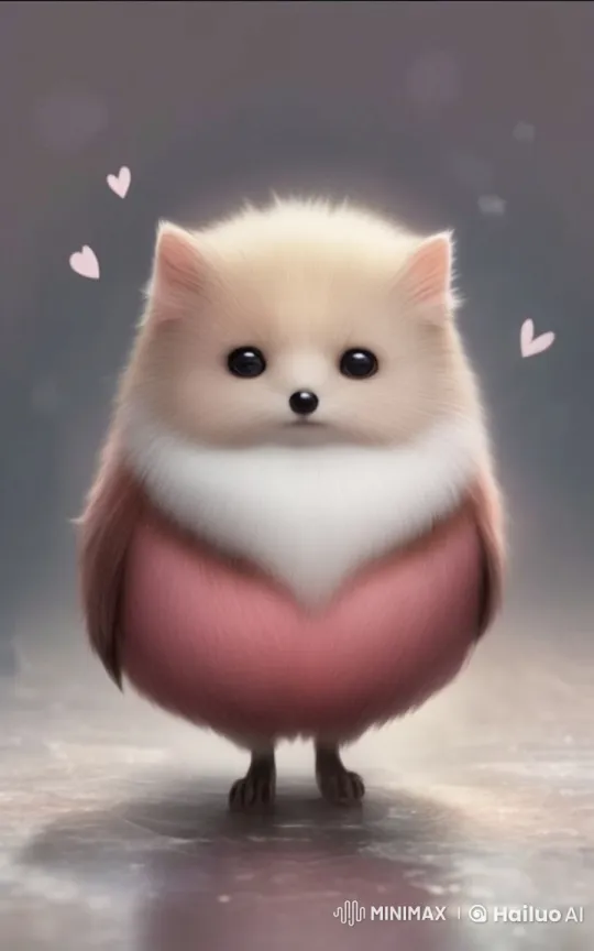 Live2D Video of a Cute Creature Showcasing Its Fluffy Belly – AI Generated Video | Hailuo AI