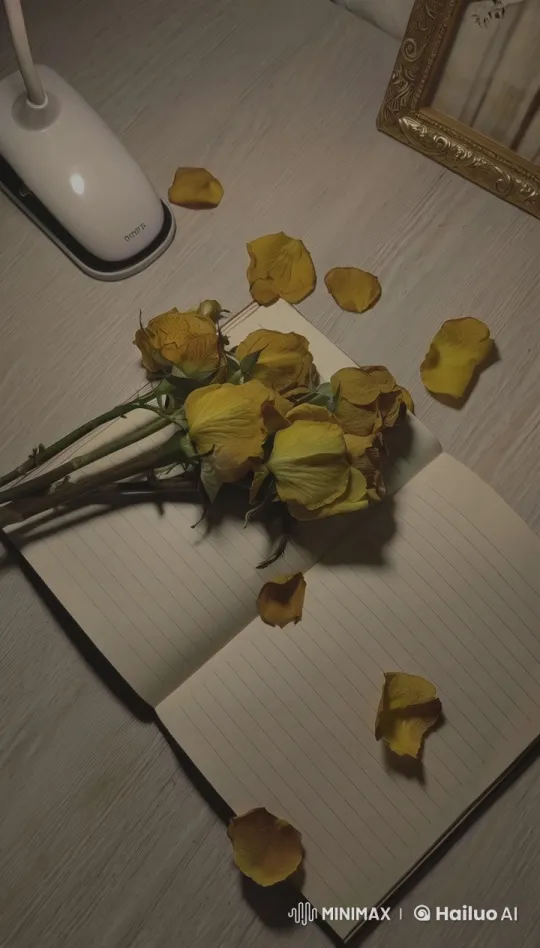 Poetic Desk: Fluttering Pages and Swaying Petals – AI Generated Video | Hailuo AI