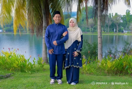 Traditional Kung Fu Display by Couple at Lakeside – AI Generated Video | Hailuo AI
