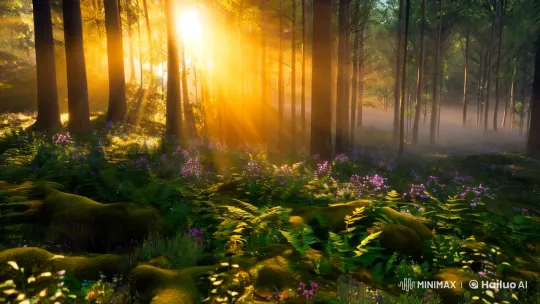 Morning Light in the Enchanted Forest – AI Generated Video | Hailuo AI