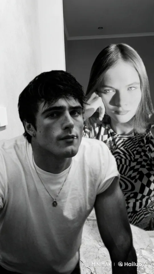 Affectionate Couple's Tender Moments in Grayscale – AI Generated Video | Hailuo AI