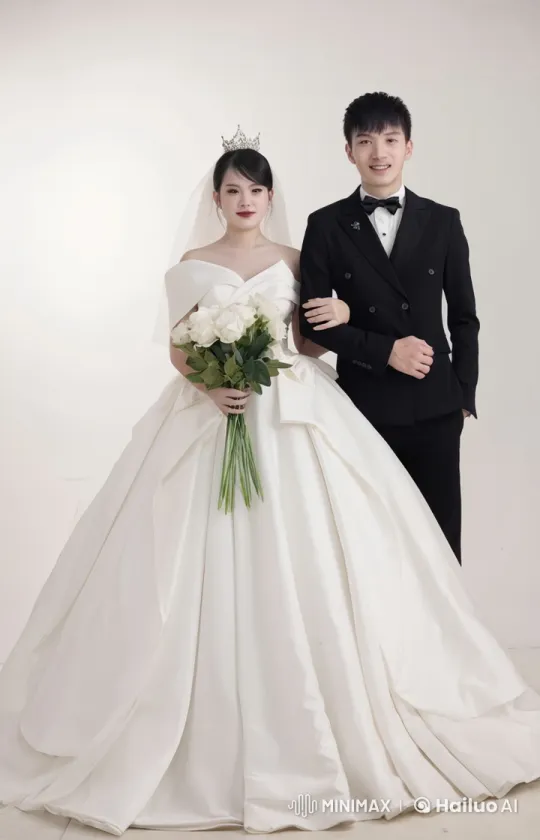 Elegant Couple in Wedding Attire Unexpectedly Fight – AI Generated Video | Hailuo AI
