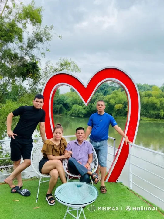 Four Individuals Engage in a Choreographed Fight on a Scenic Terrace – AI Generated Video | Hailuo AI