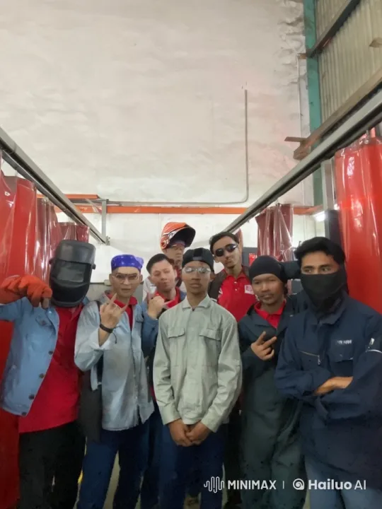 Industrial Workers Engage in Playful Kung Fu Mock Battle – AI Generated Video | Hailuo AI
