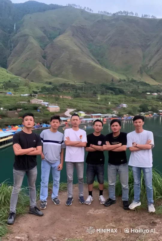 Kung Fu Masters Perform Dynamic Moves on Hillside – AI Generated Video | Hailuo AI
