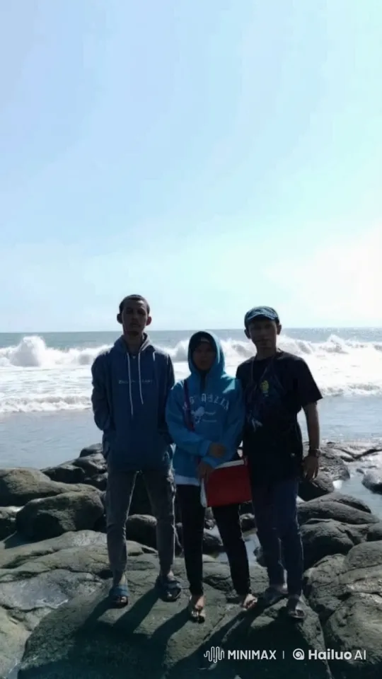 Friends Spar in Dynamic Kungfu on Seaside Rocks – AI Generated Video | Hailuo AI