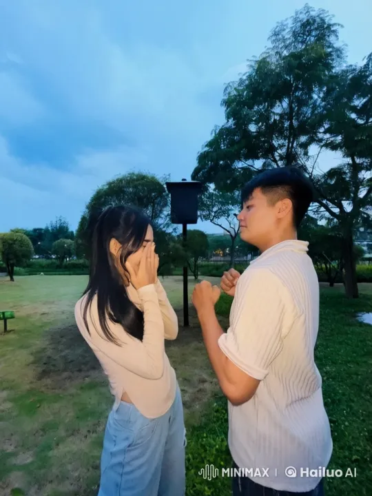 Kungfu Sparring in the Park at Dusk – AI Generated Video | Hailuo AI