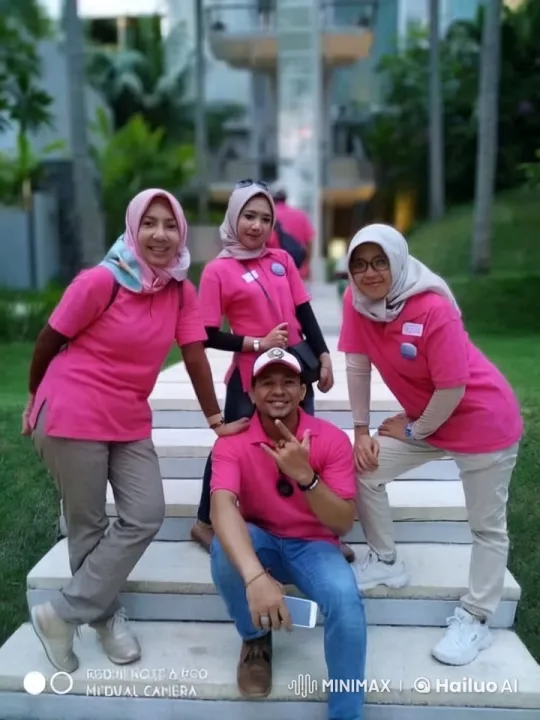 Group of Friends Gathering on Garden Steps – AI Generated Video | Hailuo AI