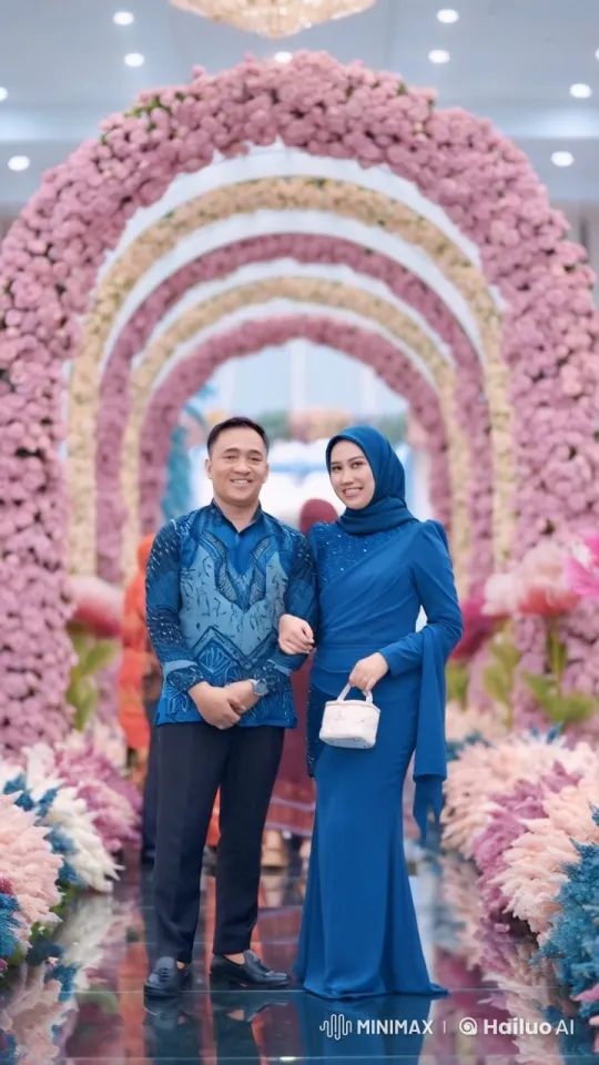 Couple Transforms into Martial Artists Under Floral Arch – AI Generated Video | Hailuo AI