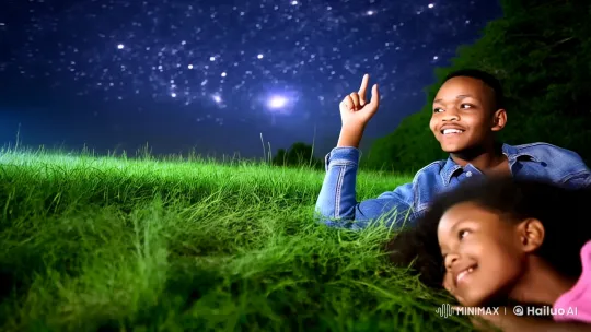 Young Couple Enjoying a Starry Night's Intimacy – AI Generated Video | Hailuo AI