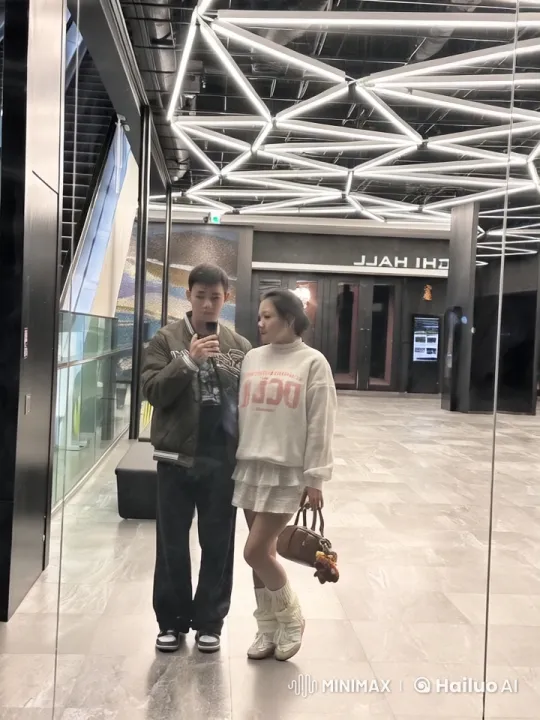 Dynamic Kung Fu Duo Perform in Modern Hallway – AI Generated Video | Hailuo AI
