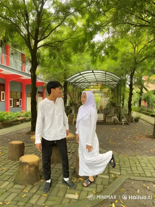 Martial Arts Showdown in a Lush Garden Setting – AI Generated Video | Hailuo AI