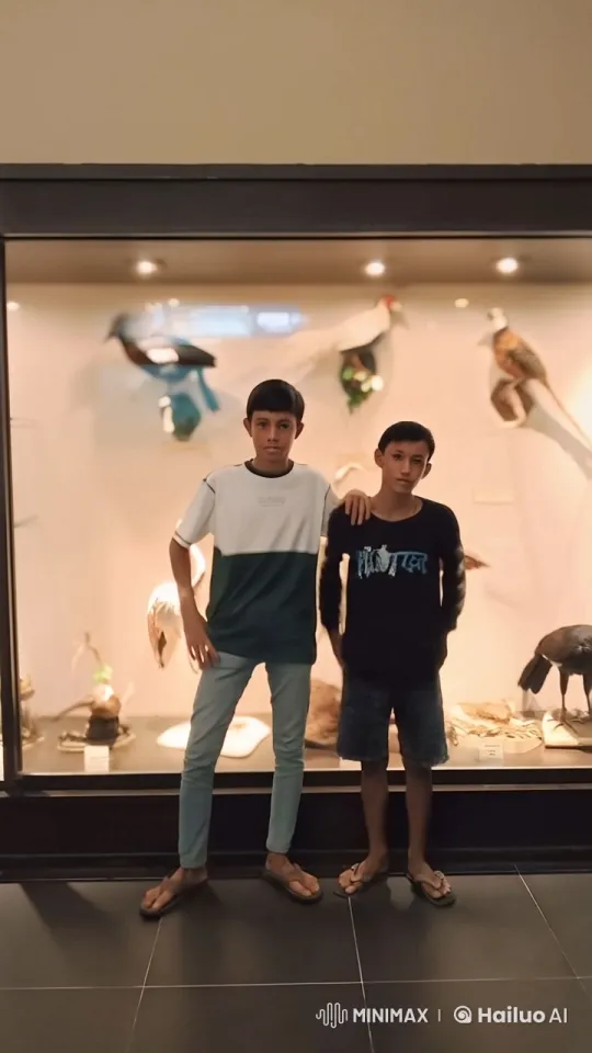 Boys Perform Dynamic Martial Arts in Museum Setting – AI Generated Video | Hailuo AI
