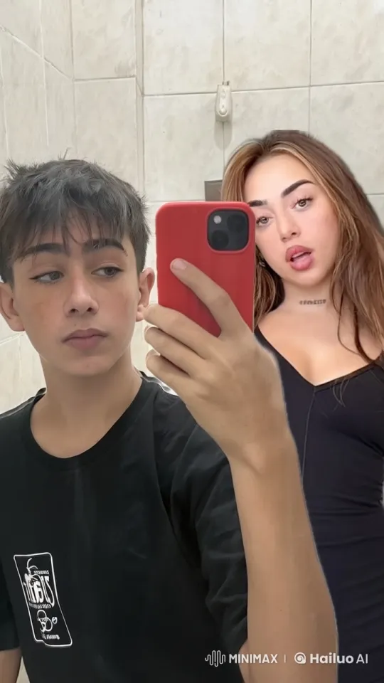 Couple Sharing Intimate Kiss in Bathroom Mirror – AI Generated Video | Hailuo AI