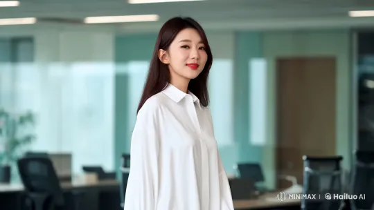 Graceful Korean Woman Captured in Elegant Tracking Shot – AI Generated Video | Hailuo AI