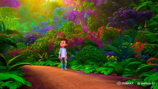 Boy Explores Enchanted Jungle in Dreamlike Animation – AI Generated Video | Hailuo AI