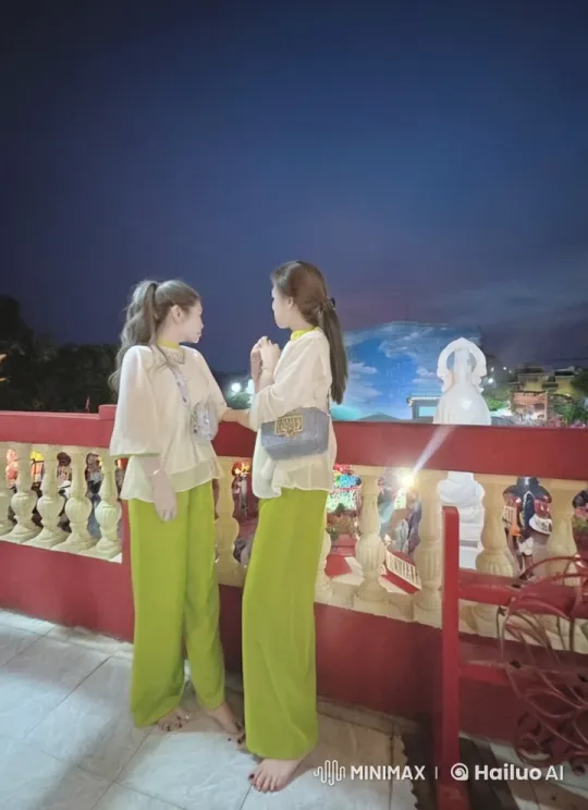 Traditional Attire Kungfu Display at Twilight – AI Generated Video | Hailuo AI