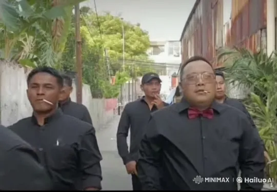 Men in Black Clothing Engage in Intense Kung Fu Alley Fight – AI Generated Video | Hailuo AI