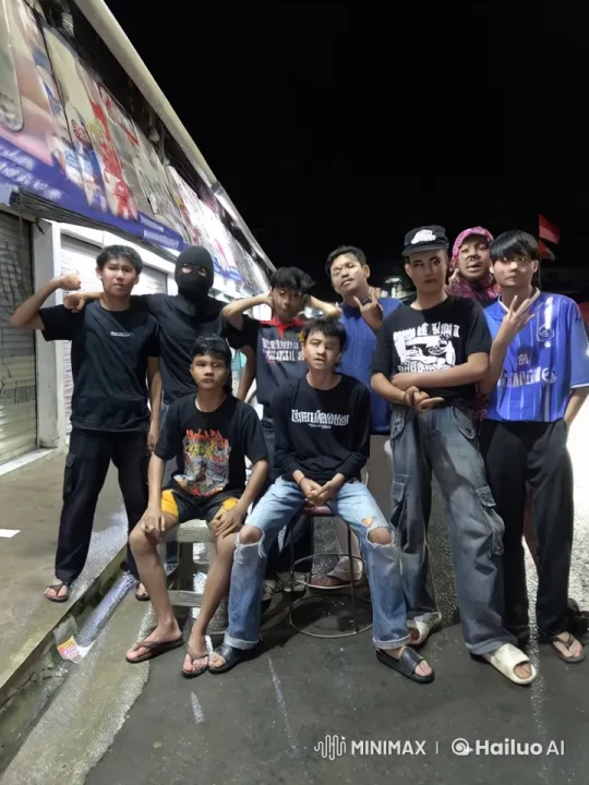 Young Men Display Kungfu Skills on Nighttime Street – AI Generated Video | Hailuo AI
