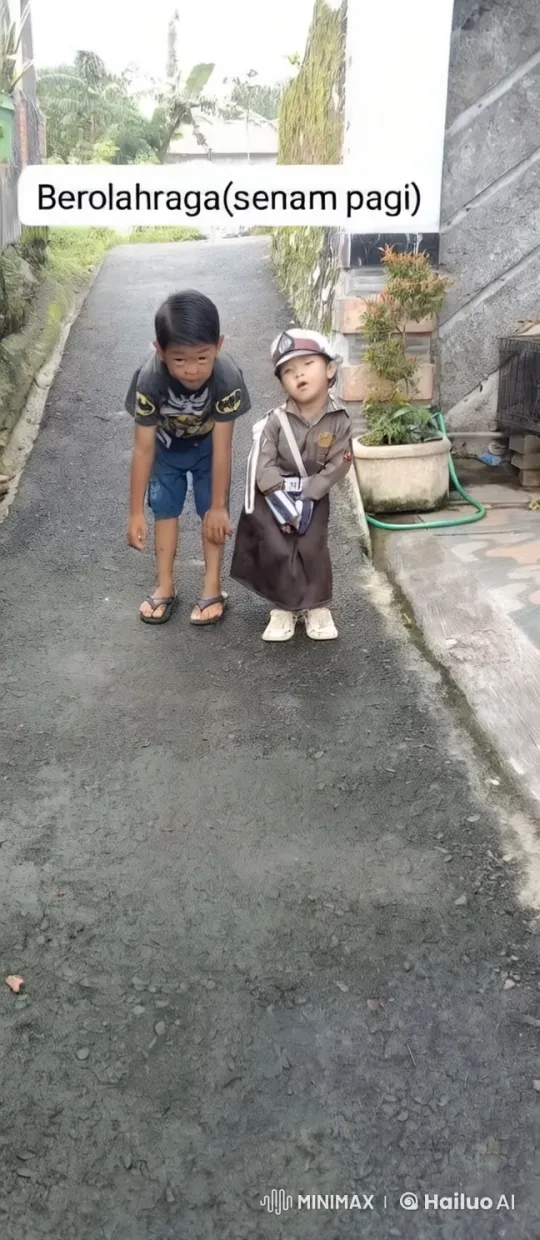 Children Practice Martial Arts on Steep Path – AI Generated Video | Hailuo AI