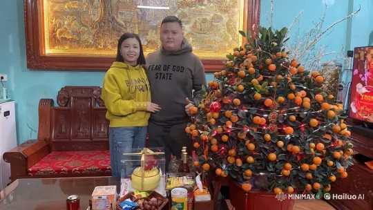 Couple Practicing Kung Fu in Festive Setting – AI Generated Video | Hailuo AI