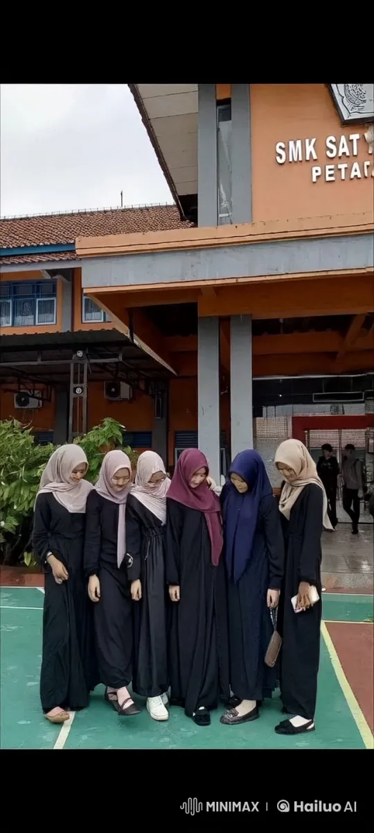Six Women Perform Synchronized Kung Fu in School Setting – AI Generated Video | Hailuo AI