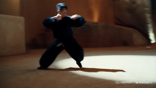 Martial Arts Mastery in Dramatic Cinematic Setting – AI Generated Video | Hailuo AI