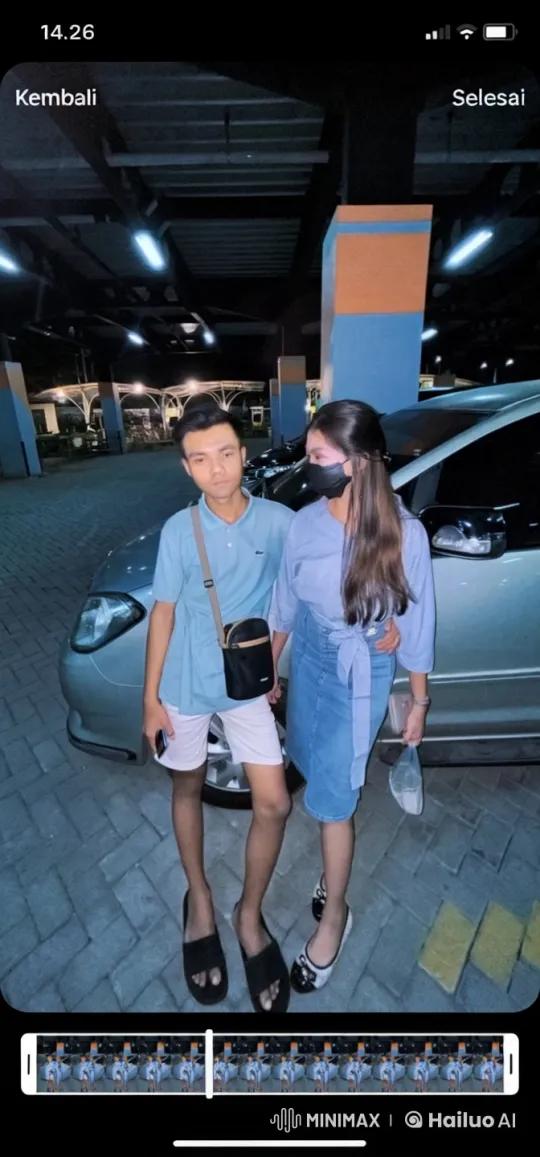 Young Couple in Parking Garage Displaying Companionship – AI Generated Video | Hailuo AI