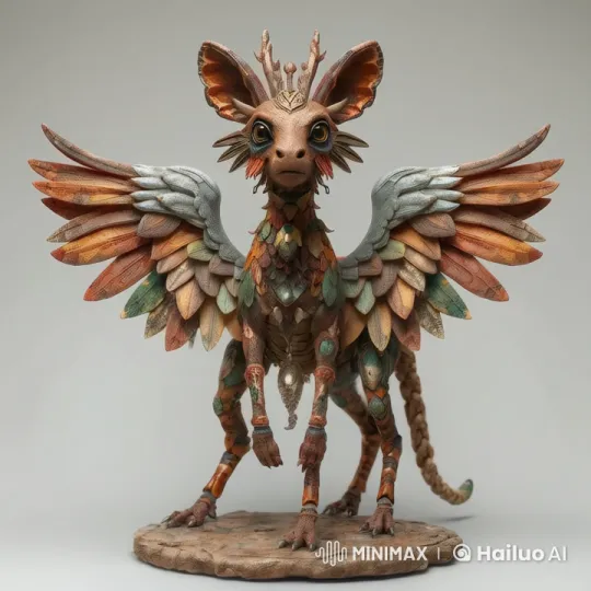 Mythical Creature Prepares for Flight in Enchanted City – AI Generated Video | Hailuo AI