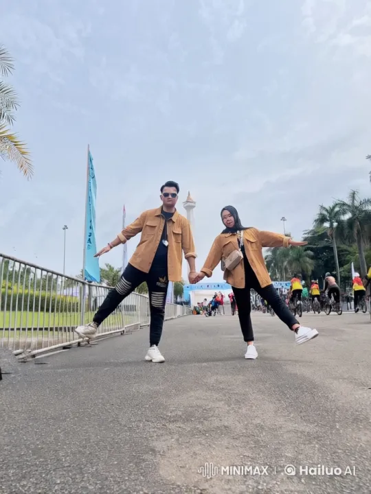 Couple Performing Synchronized Kungfu in Park – AI Generated Video | Hailuo AI