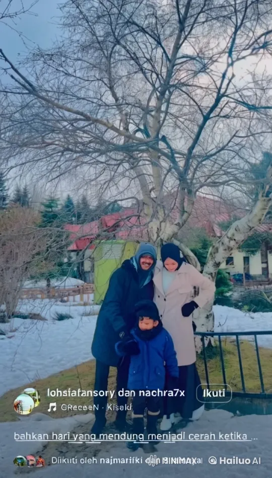 Family Performs Kungfu in Winter Park – AI Generated Video | Hailuo AI