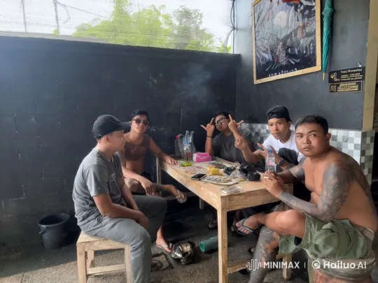 Kungfu Fight Among Five Men Around Table – AI Generated Video | Hailuo AI