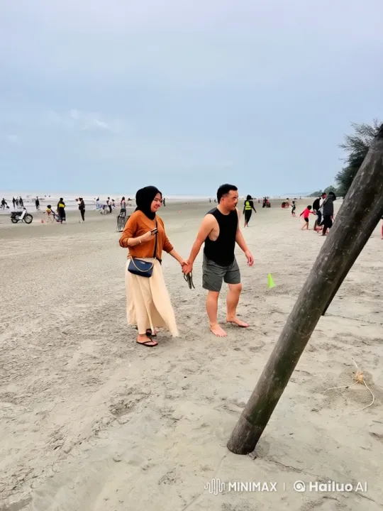 Couple Showcases Martial Arts on Beach – AI Generated Video | Hailuo AI