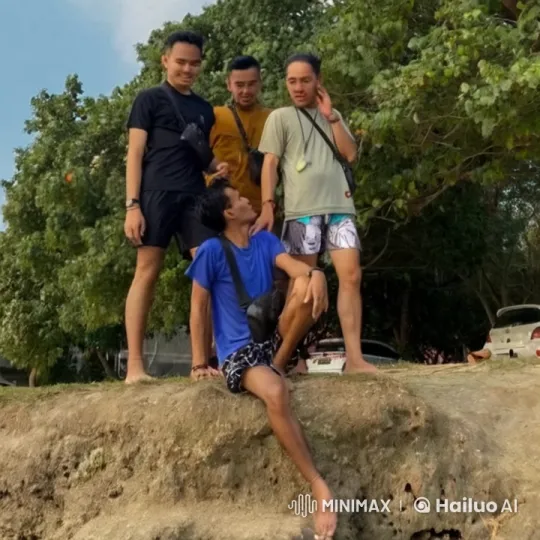 Friends Perform Energetic Kungfu on Rocky Terrain – AI Generated Video | Hailuo AI