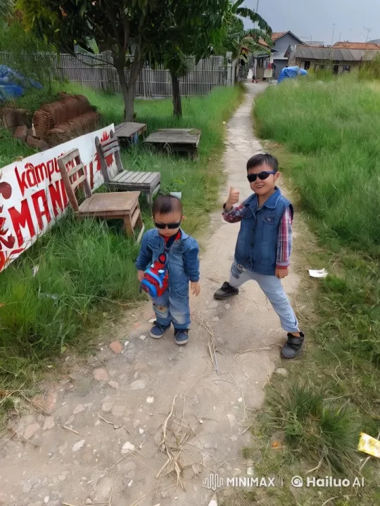 Children Practicing Kung Fu in Rustic Outdoor Setting – AI Generated Video | Hailuo AI