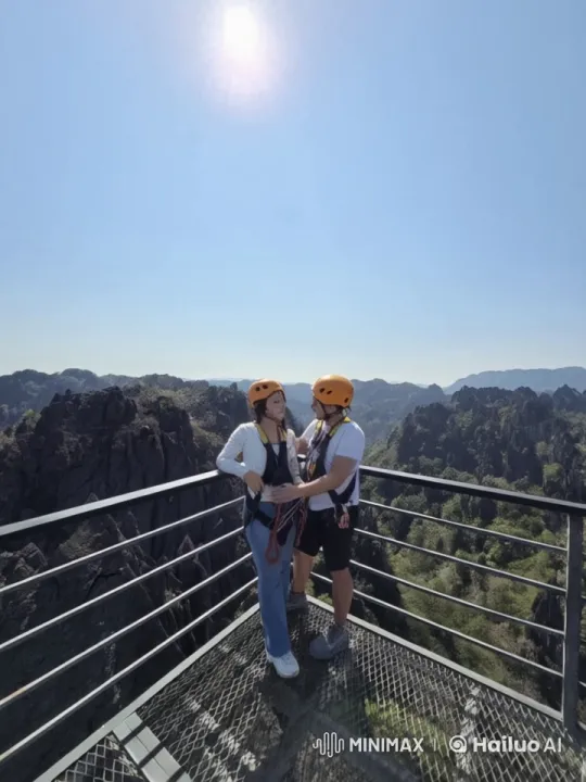 Live2D Kung Fu Fight on Scenic Mountain Platform – AI Generated Video | Hailuo AI