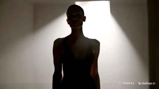 Mesmerizing Portrait: Shadowed Elegance and Intimate Camera Work – AI Generated Video | Hailuo AI