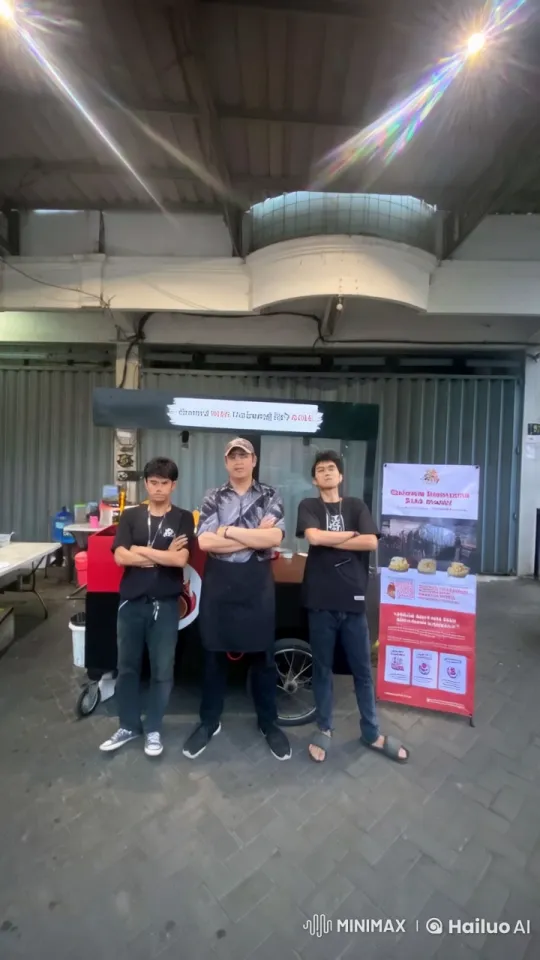 Urban Kungfu Display at Street Food Stall – AI Generated Video | Hailuo AI